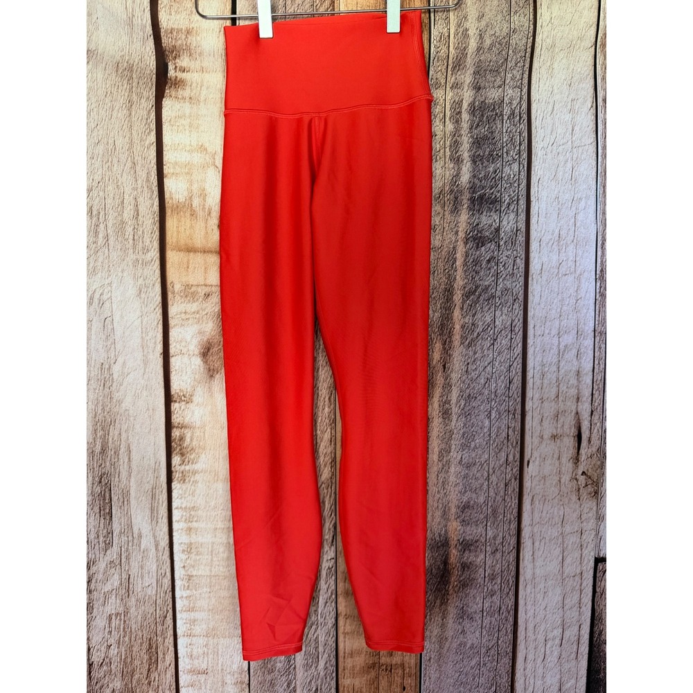 Alo Yoga Leggings High Waist Red Pilates Athleisure Athletic Sport Size XXS